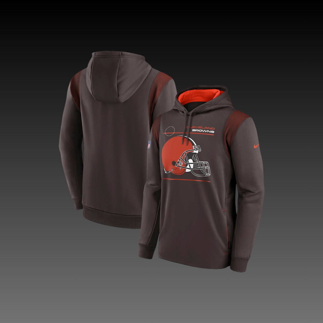 Cleveland Browns Brown Performance Long Sleeve Hoodie