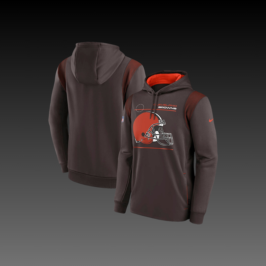 Cleveland Browns Brown Performance Long Sleeve Hoodie