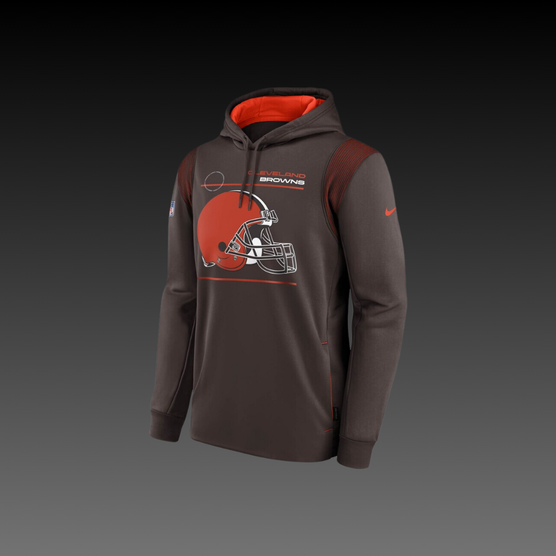 Cleveland Browns Brown Performance Long Sleeve Hoodie