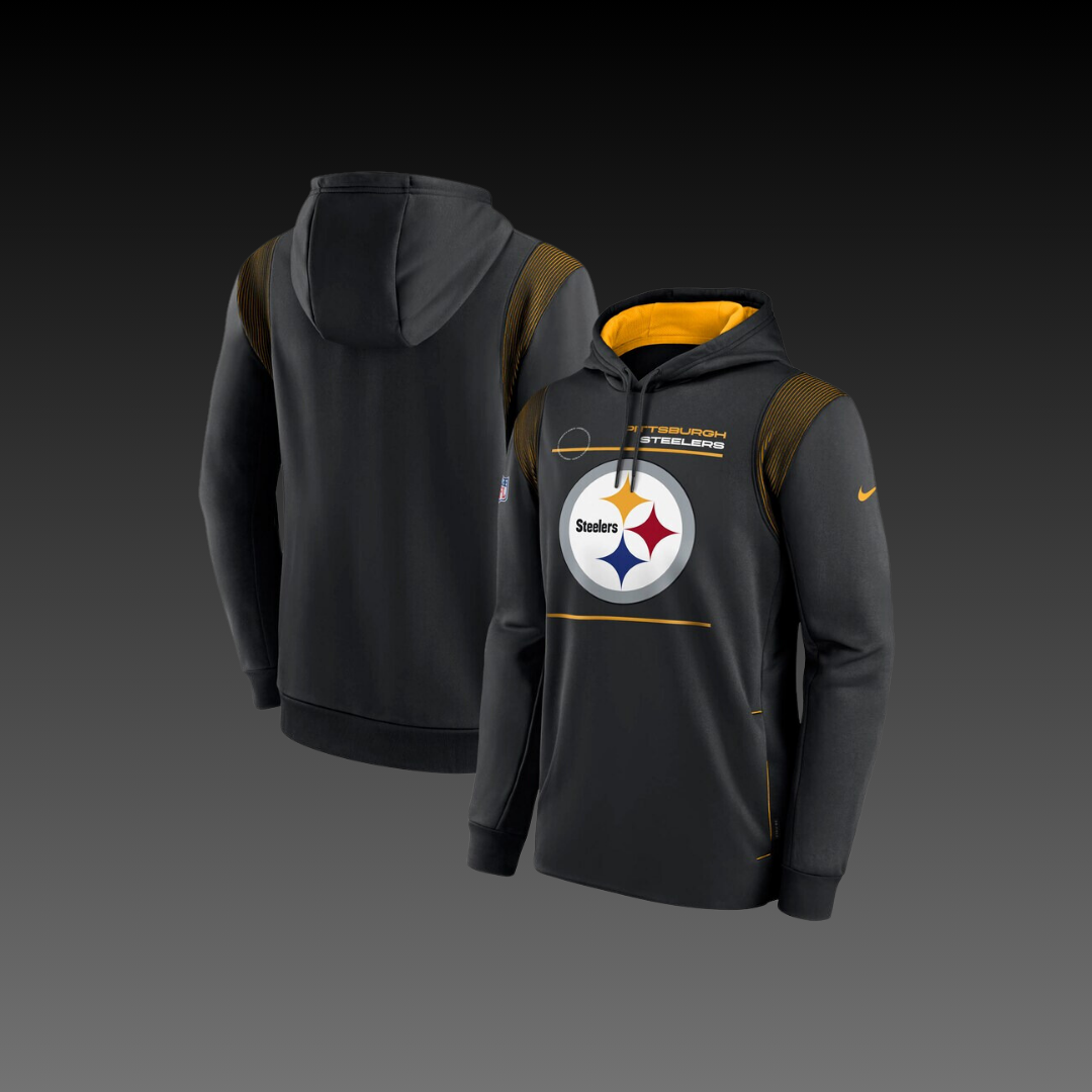 Pittsburgh Steelers Black Performance Long Sleeve Hoodie