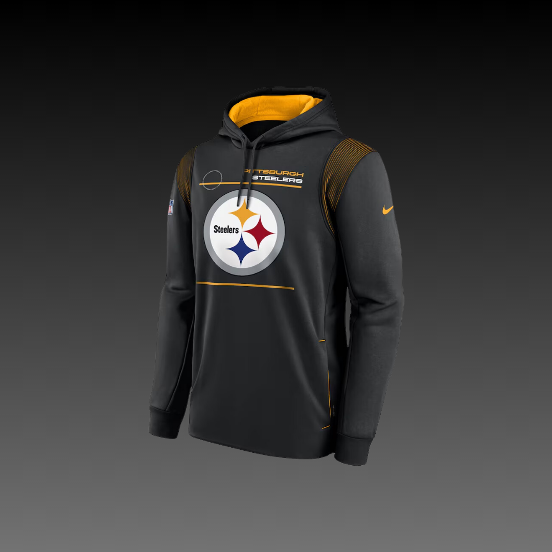 Pittsburgh Steelers Black Performance Long Sleeve Hoodie