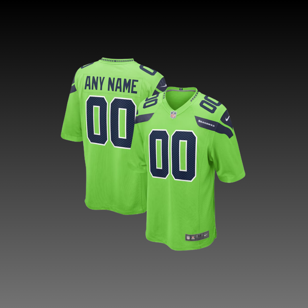 Seattle Seahawks Custom Jersey Green