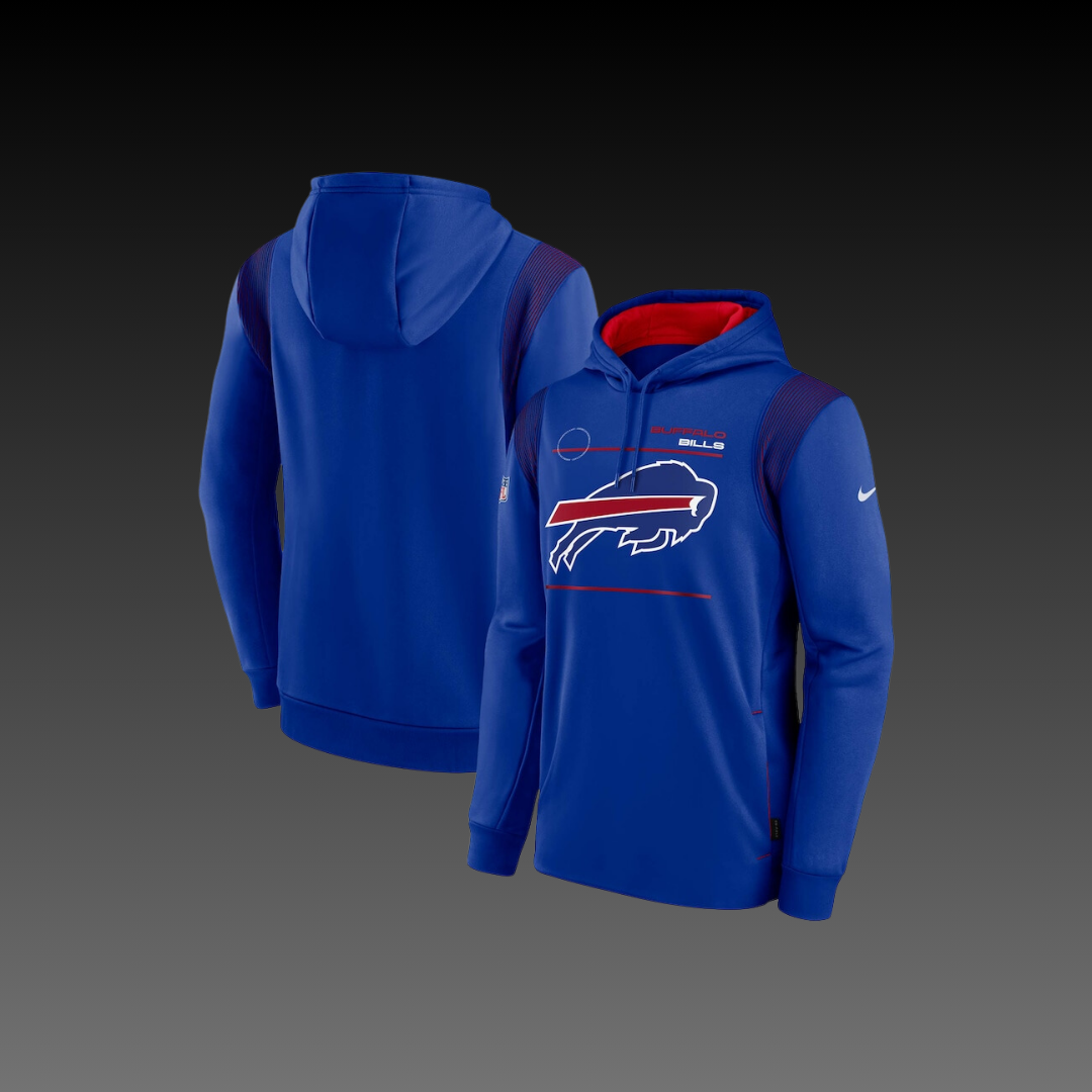 Buffalo Bills Blue Performance Long Sleeve Hoodie