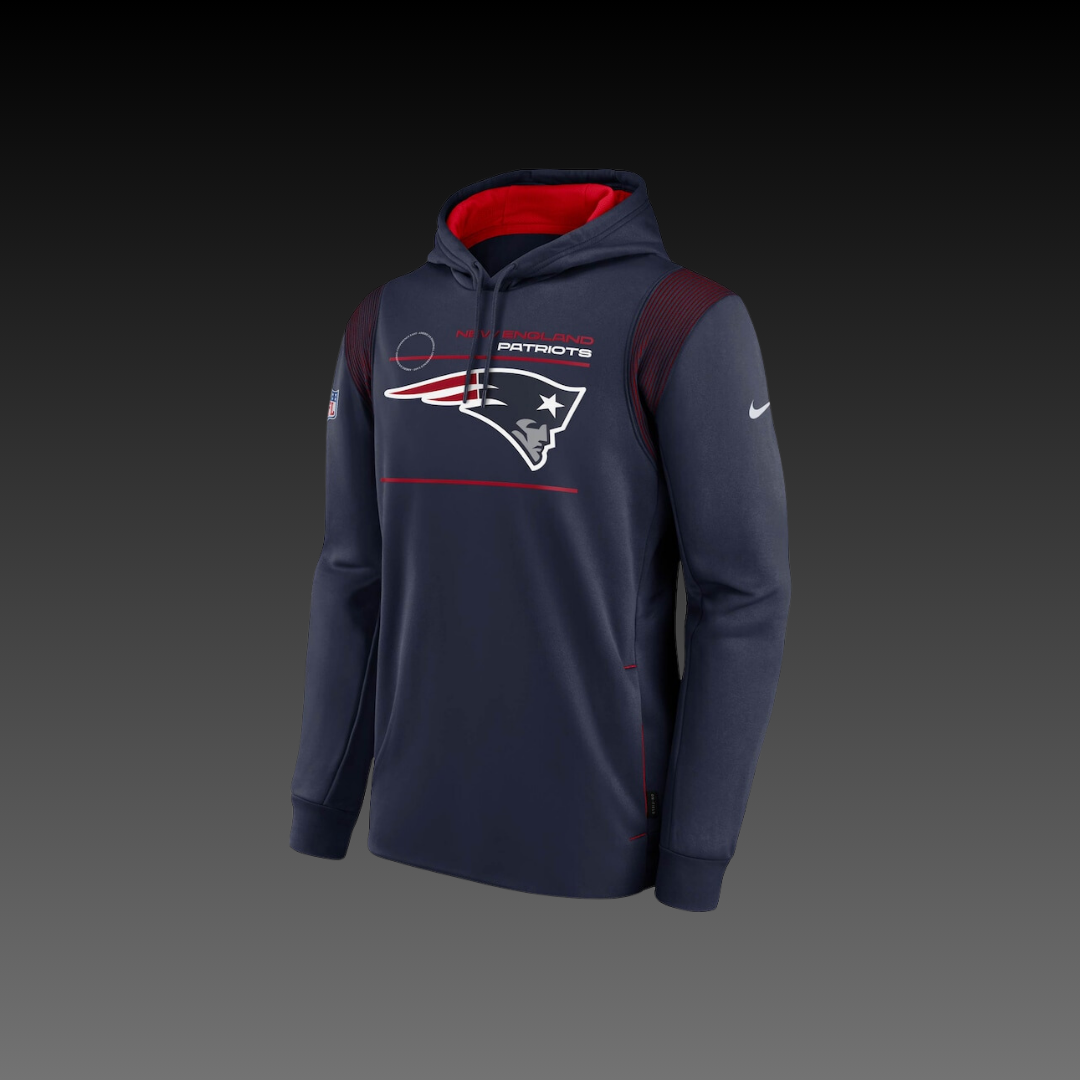 New England Patriots Navy Blue Performance Long Sleeve Hoodie