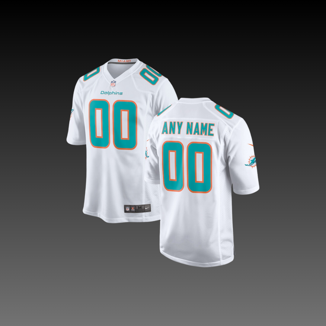 Miami Dolphins Custom Jersey White