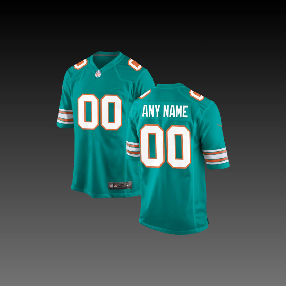 Miami Dolphins Custom Jersey Alternate Aqua