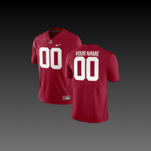 Alabama Custom College Jersey Red