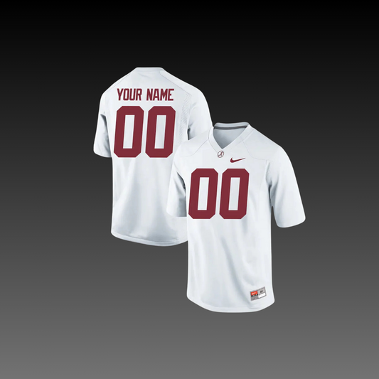 Alabama Custom College Jersey White