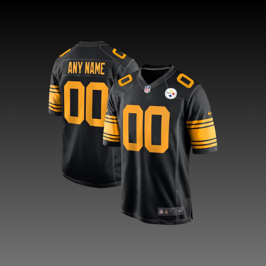 Pittsburgh Steelers Custom Jersey Black