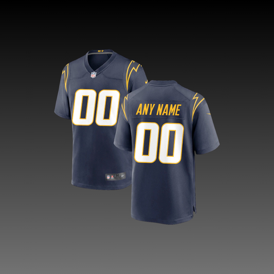 Los Angeles Chargers Custom Jersey Navy Blue