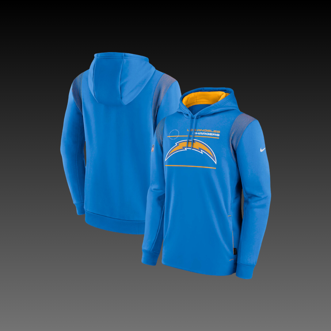 Los Angeles Chargers Blue Performance Long Sleeve Hoodie