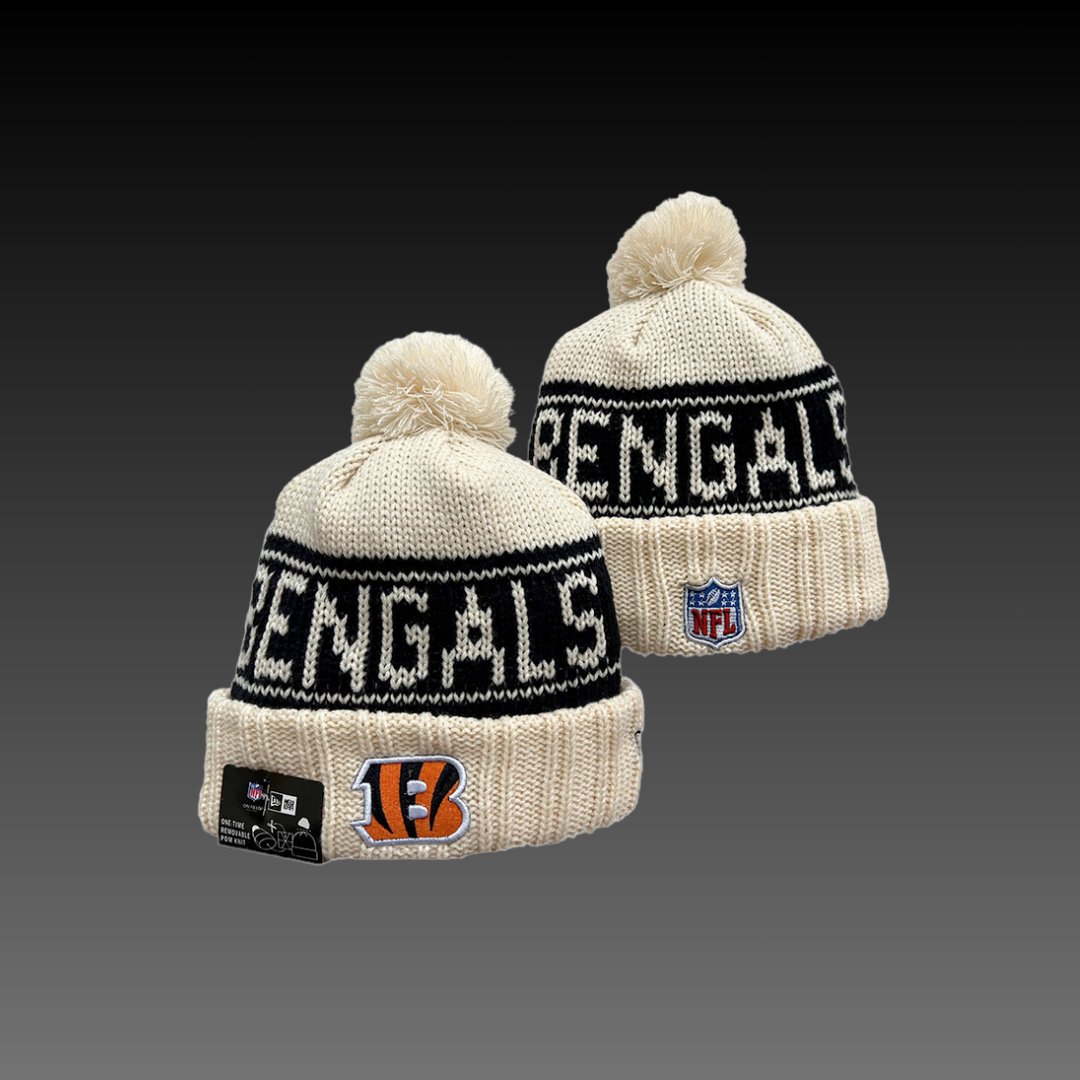 Cincinnati Bengals Cream Knitted Beanie