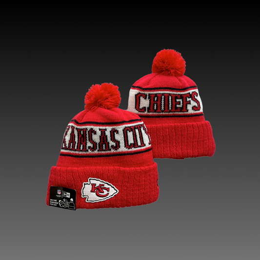 Kansas City Chiefs Home Red White Knitted Beanie