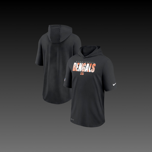 Cincinnati Bengals Performance Short Sleeve Hoodie