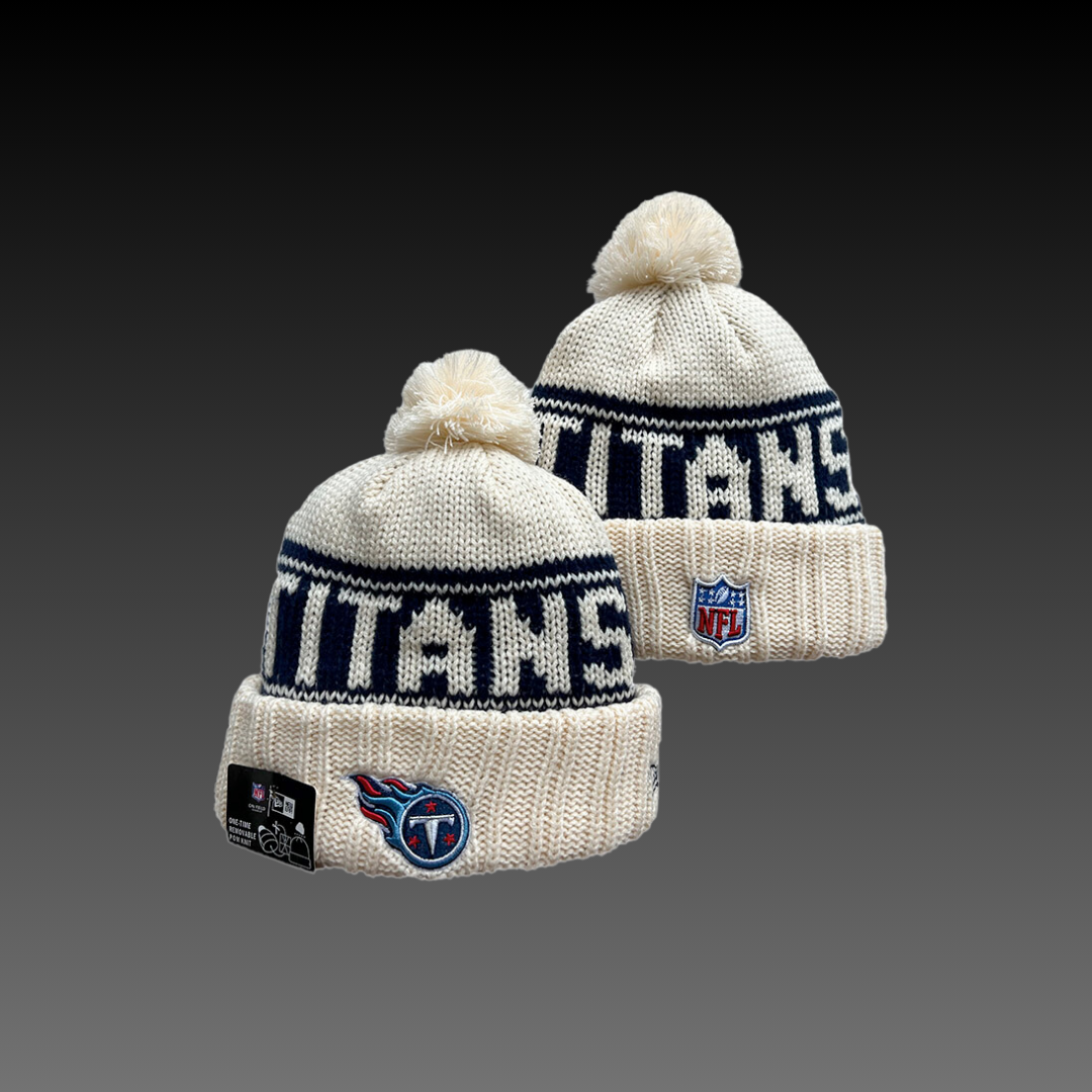 Tennessee Titans Cream Knitted Beanie