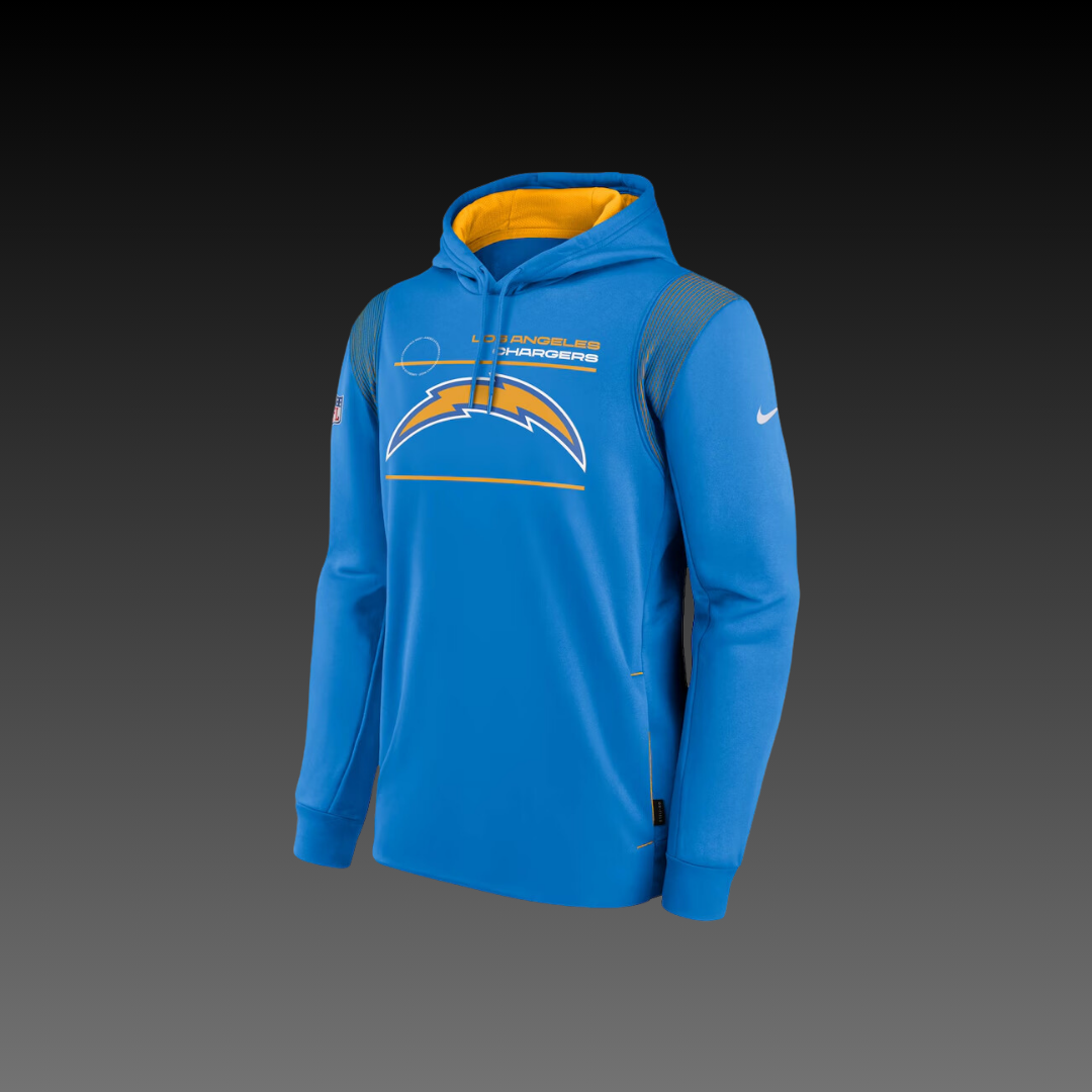 Los Angeles Chargers Blue Performance Long Sleeve Hoodie