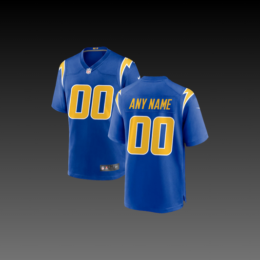 Los Angeles Chargers Custom Jersey Blue