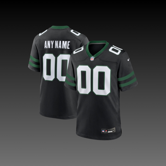 New York Jets Custom Jersey Black