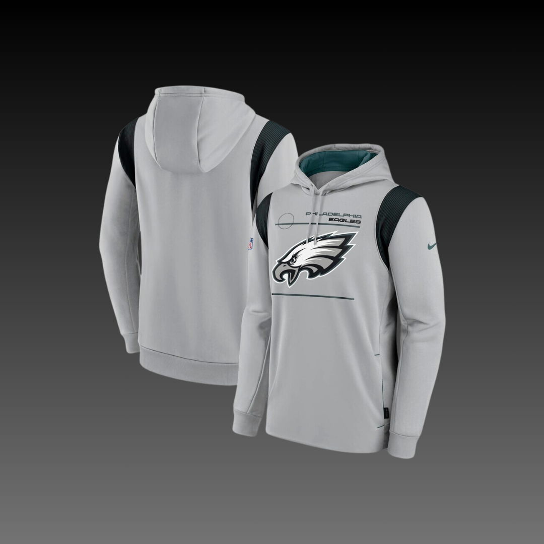 Philadelphia Eagles Grey Performance Long Sleeve Hoodie