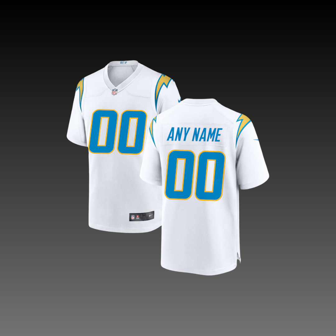 Los Angeles Chargers Custom Jersey White