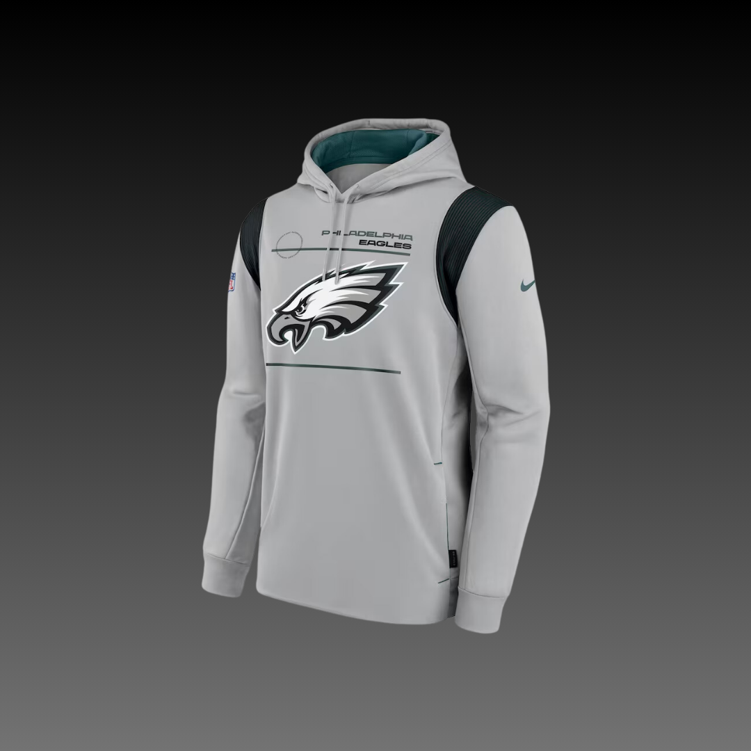 Philadelphia Eagles Grey Performance Long Sleeve Hoodie