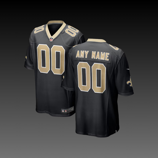 New Orleans Saints Custom Jersey Black