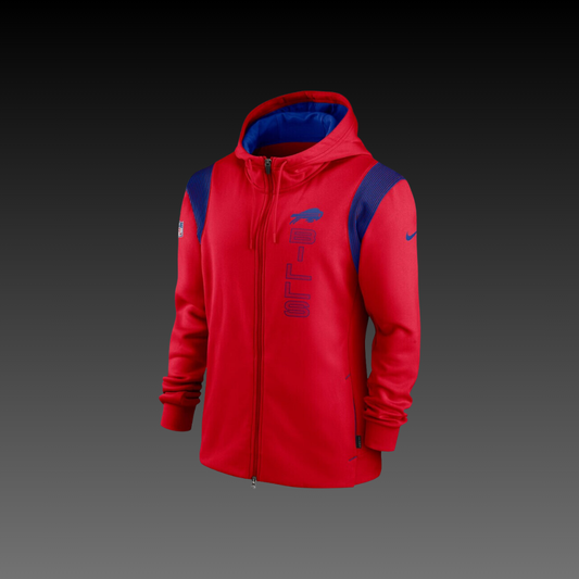 Buffalo Bills Red Performance Full-Zip Hoodie