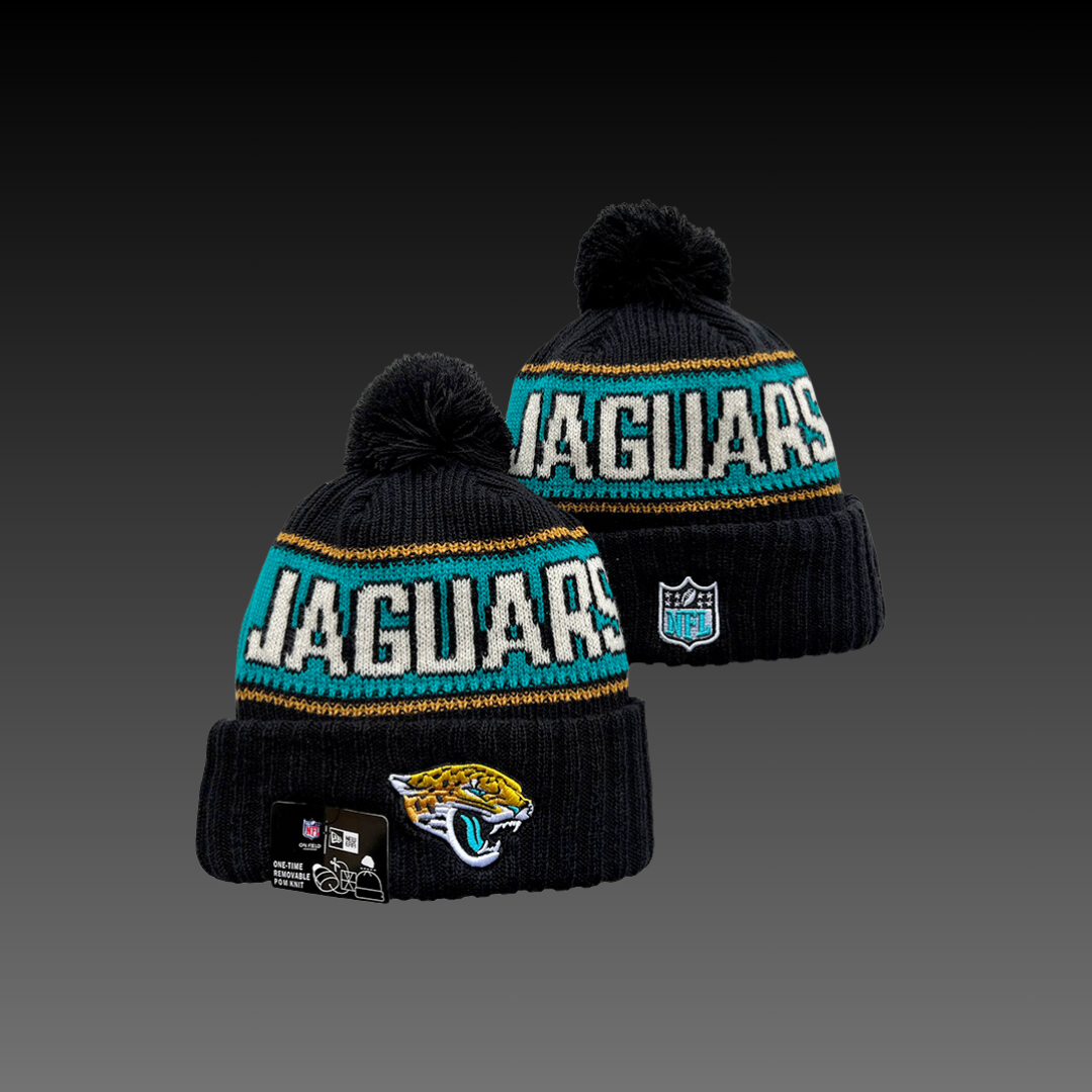 Jacksonville Jaguars Home Black Blue Knitted Beanie