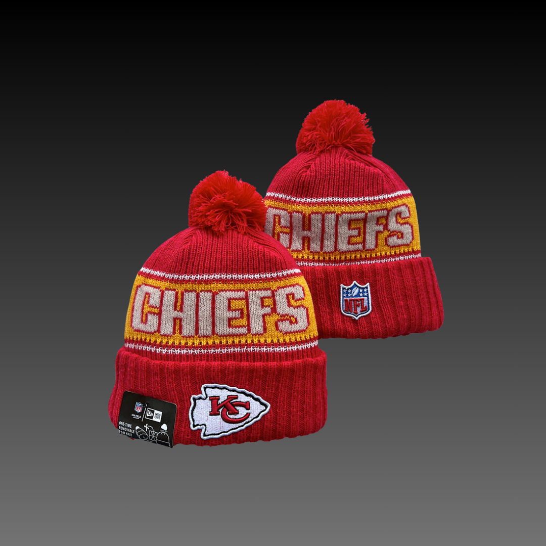 Kansas City Chiefs Home Red Yellow Knitted Beanie