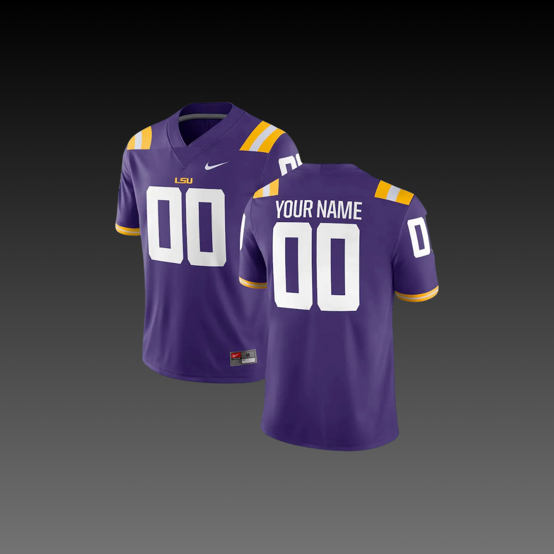 LSU Custom College Jersey Purple