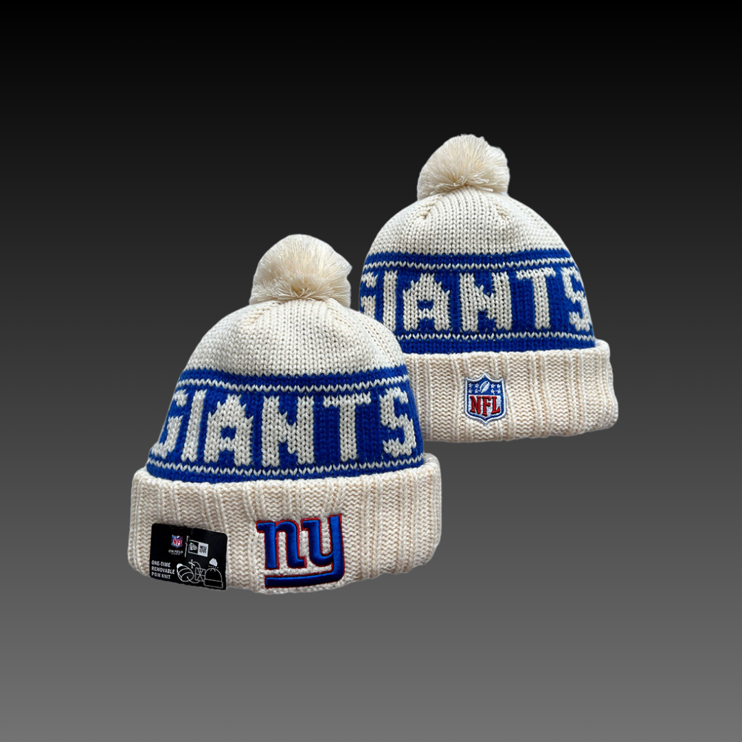 New York Giants Cream Knitted Beanie