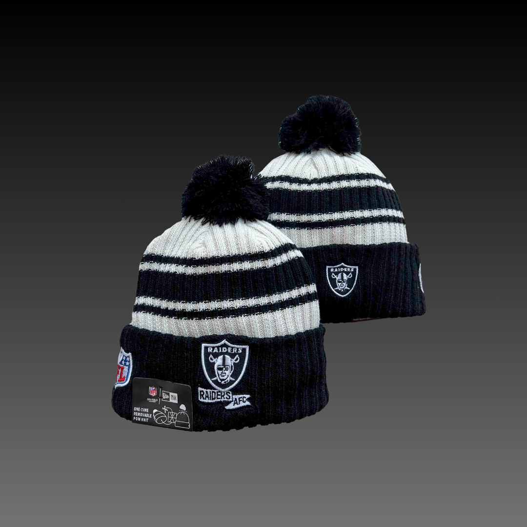 Las Vegas Raiders Home Stripe Knitted Beanie