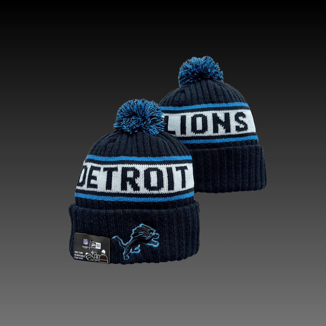 Detroit Lions Home Black Knitted Beanie