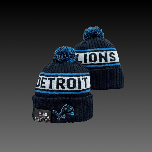 Detroit Lions Home Black Knitted Beanie