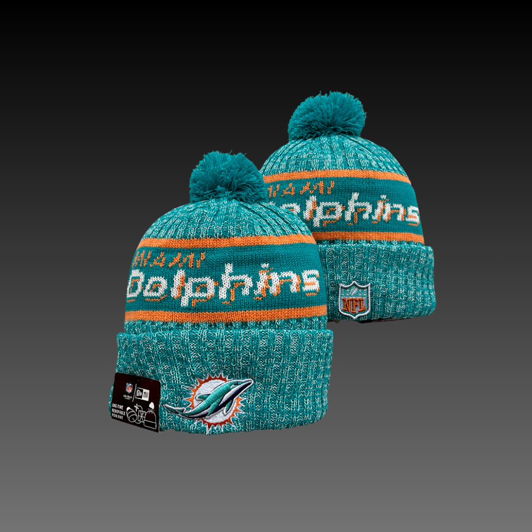 Miami Dolphins Home Retro Blue Knitted Beanie