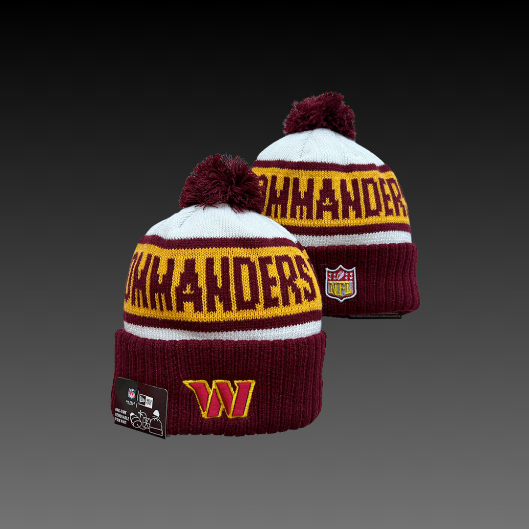 Washington Commanders Home White Knitted Beanie