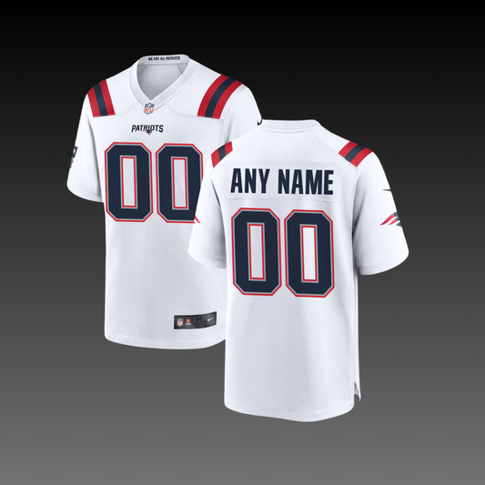 New England Patriots Custom Jersey White