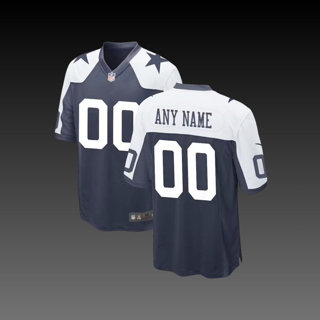 Dallas Cowboys Custom Jersey Alternate Navy Blue