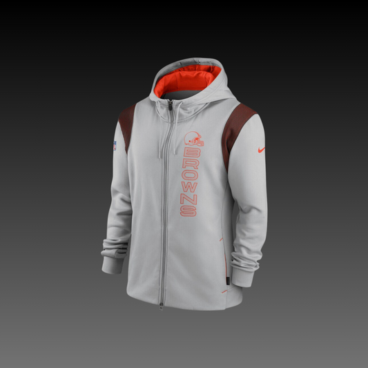 Cleveland Browns Grey Performance Full-Zip Hoodie