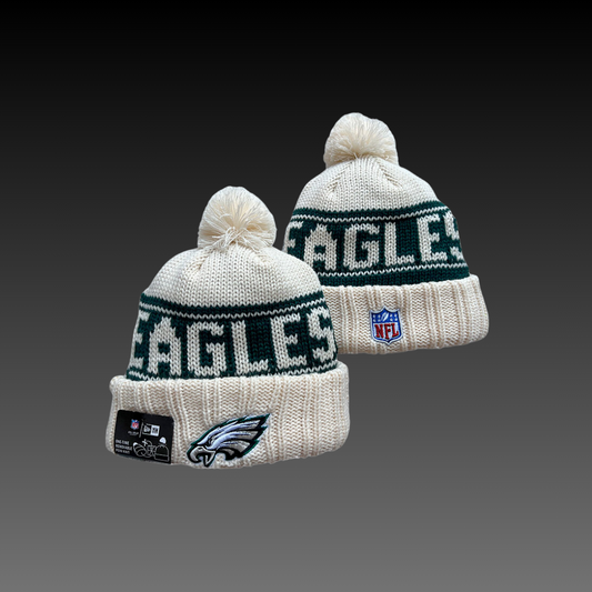 Philadelphia Eagles Cream Knitted Beanie