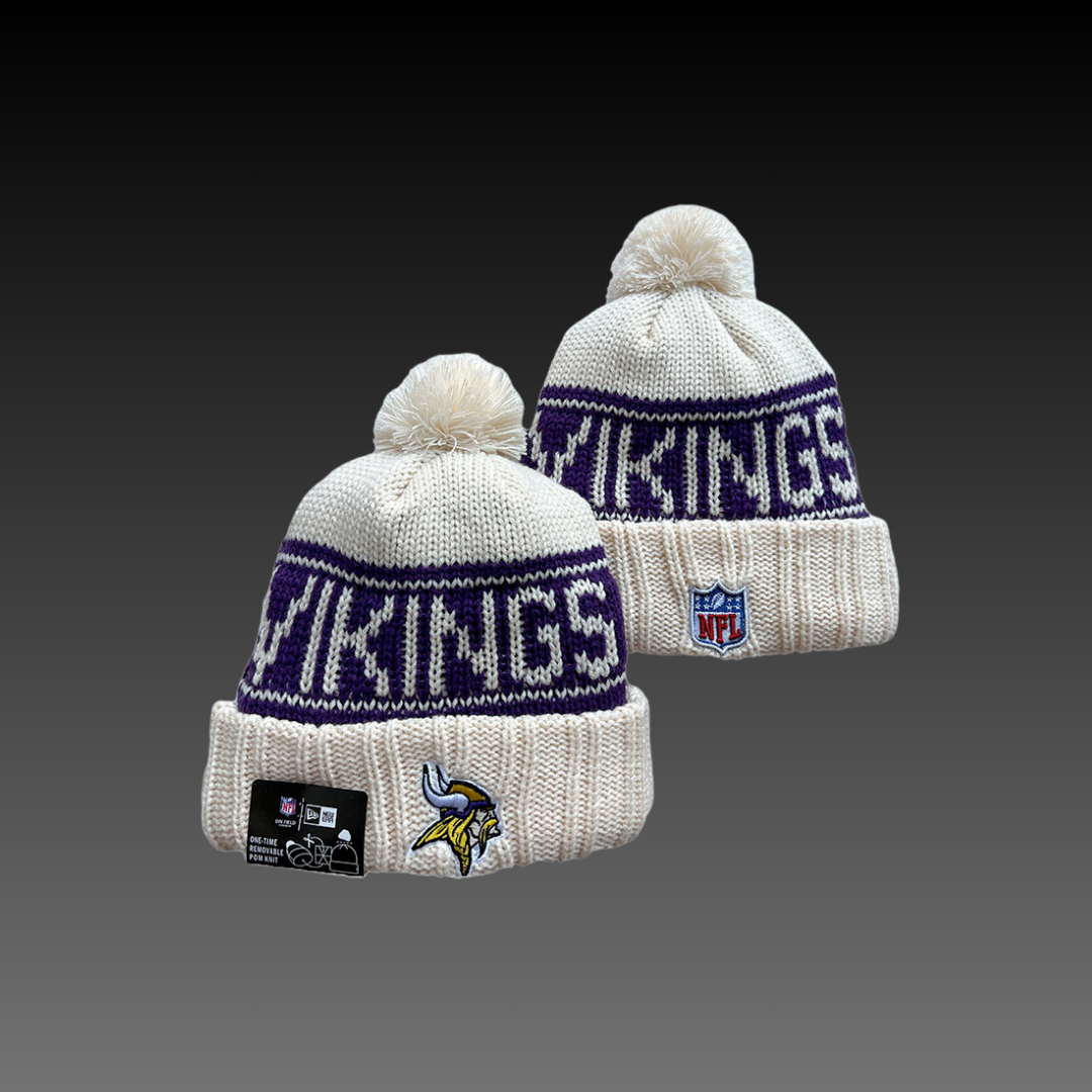 Minnesota Vikings Cream Knitted Beanie