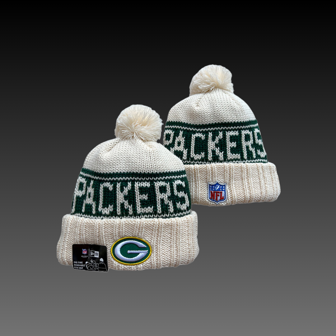 Greenbay Packers Cream Knitted Beanie