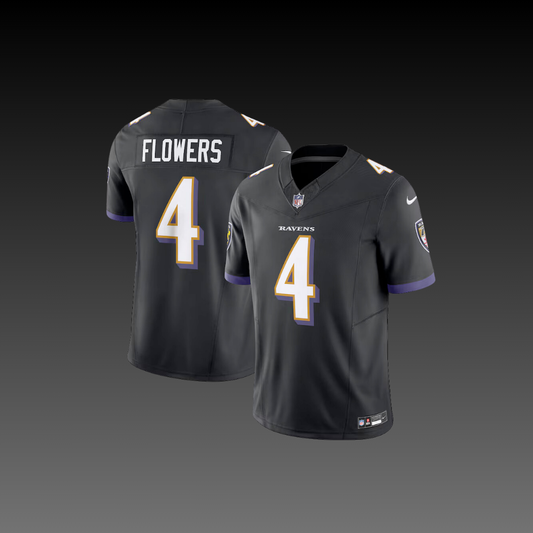 Baltimore Ravens Zay Flowers Jersey Black