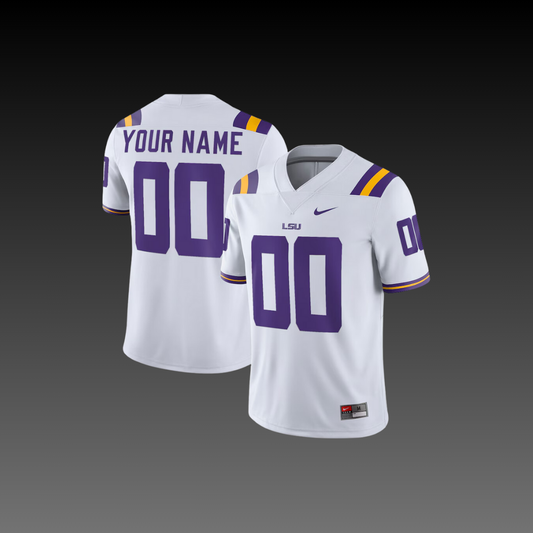 LSU Custom College Jersey White