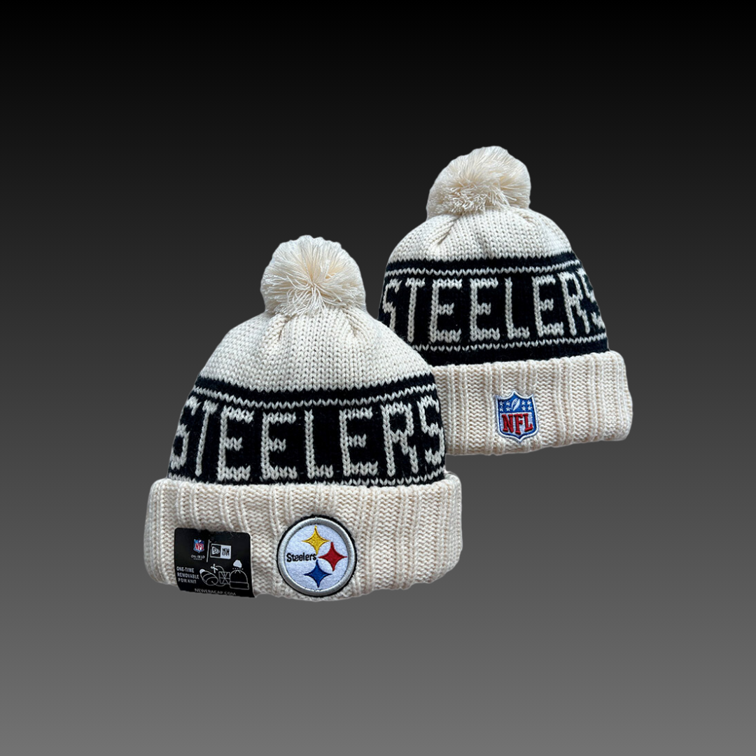 Pittsburgh Steelers Cream Knitted Beanie