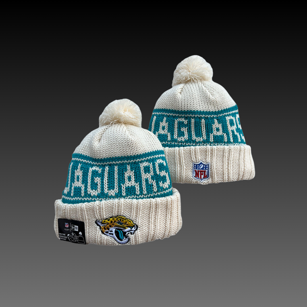 Jacksonville Jaguars Cream Knitted Beanie