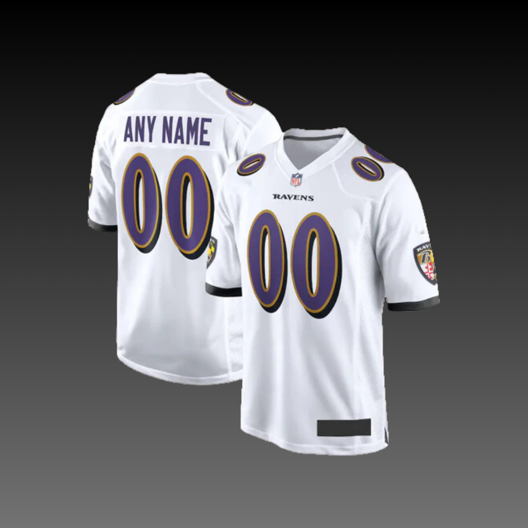 Baltimore Ravens Custom Jersey White