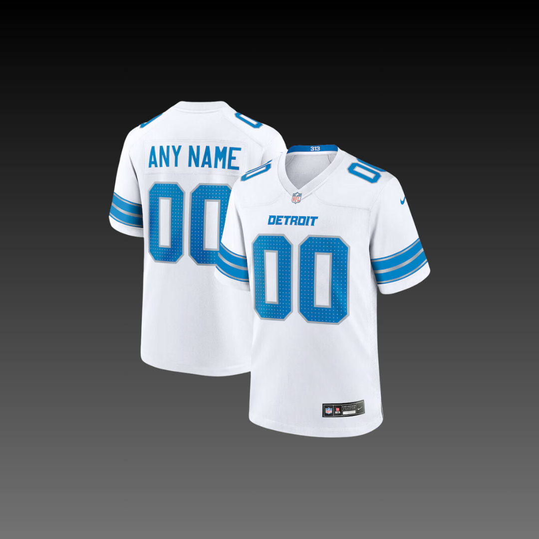 Detroit Lions Custom Jersey White