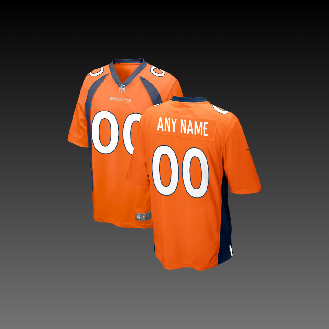 Denver Broncos Custom Jersey Orange