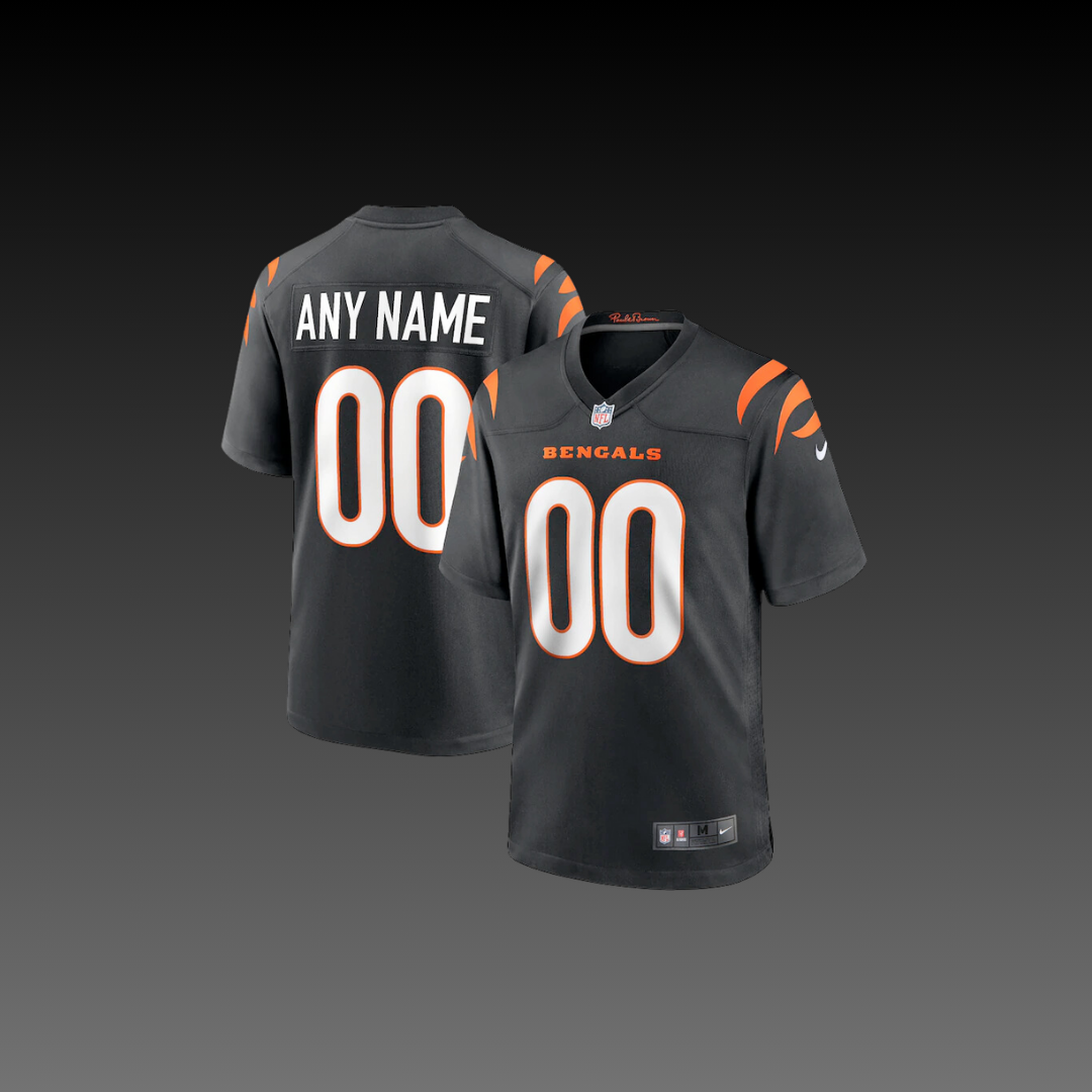 Cincinnati Bengals Custom Jersey Black